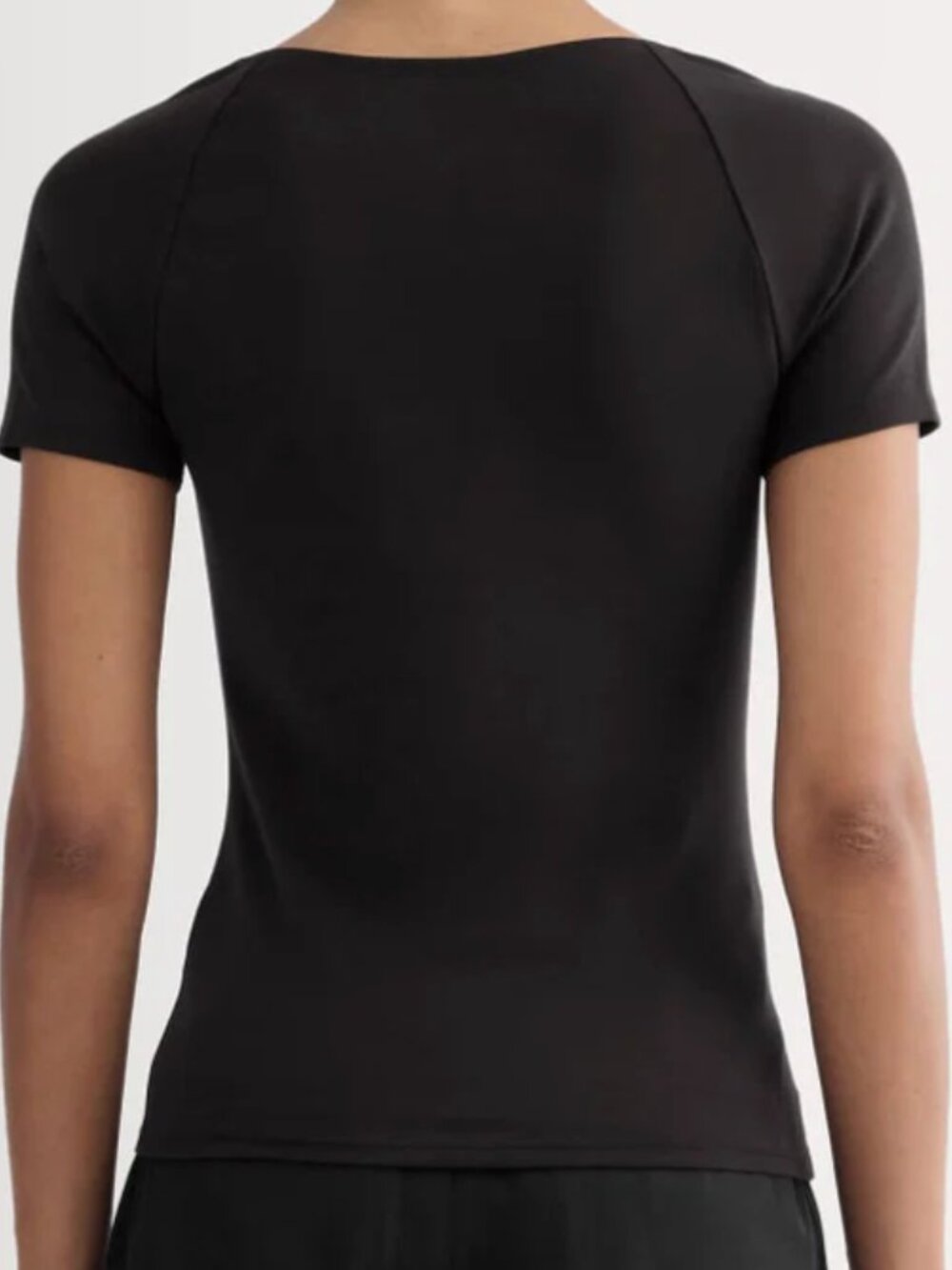 Everlane The Form Square Neck Top Tee in Black, Size M NWT - Picture 16 of 16